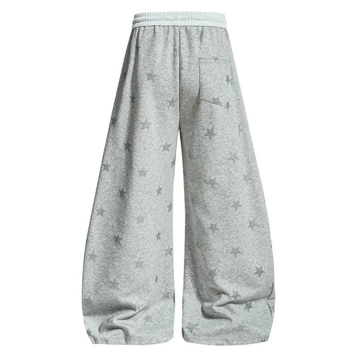Damen Weite Lounge-Hose mit Sternenprint und elastischem Tunnelzug Drune