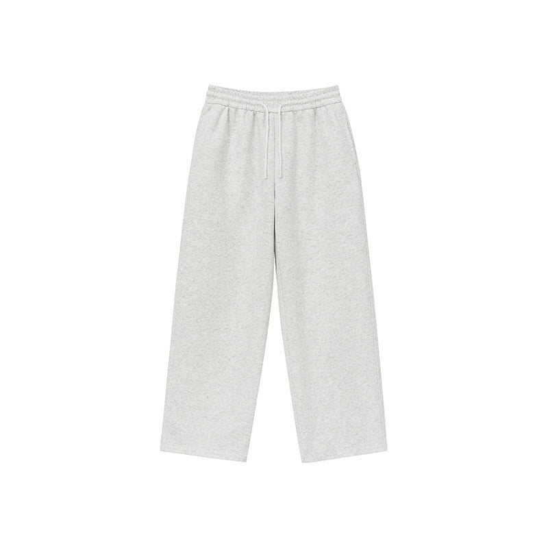 Unisex Relaxed-Fit Loungehose mit hohem Elastikbund, Kordelzug und geradem Bein Drune