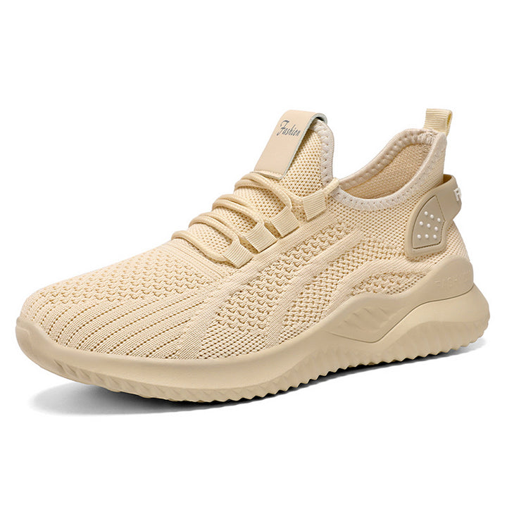 Damen nan gestrickter Sockensneaker mit Fersenstabilisator, reaktiver Leicht-EVA-Zwischensohle und elastischer Schnellzug-Schnürung Drune