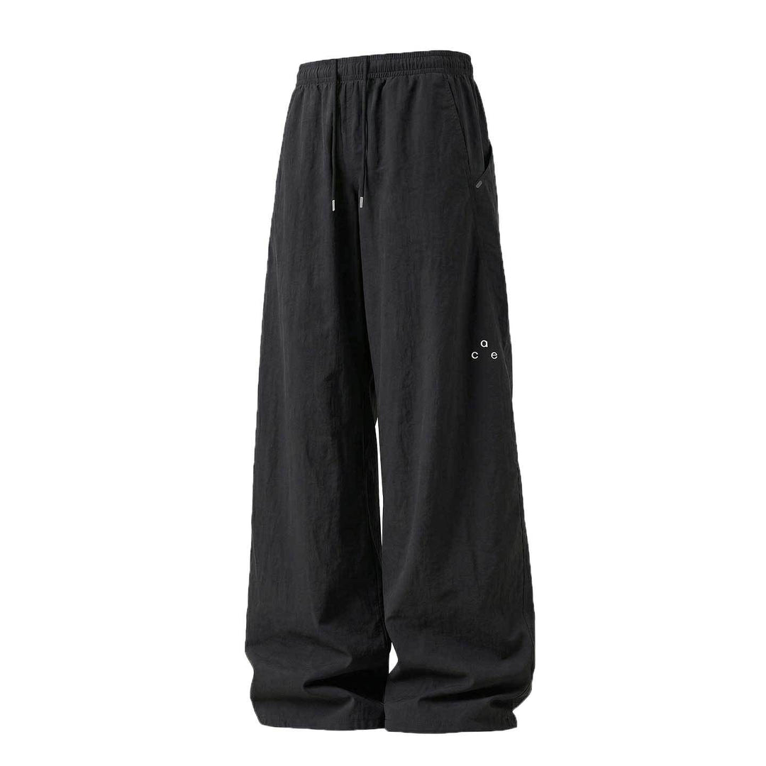 Unisex Weite Leinenmix-Freizeit-Hose mit elastischem Bund und Tunnelzug Drune