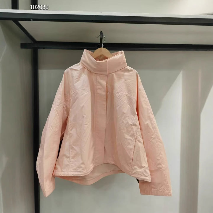 Damen leichte Übergangsjacke mit hohem Kragen Drune