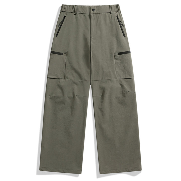 Herren weite Utility-Cargohose mit Reißverschluss‑Taschen und vorgeformten Knien Drune
