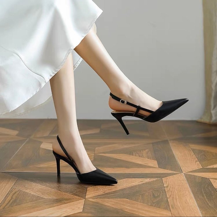 Damen Elegante Slingback Pumps mit spitzem Zehenbereich Drune