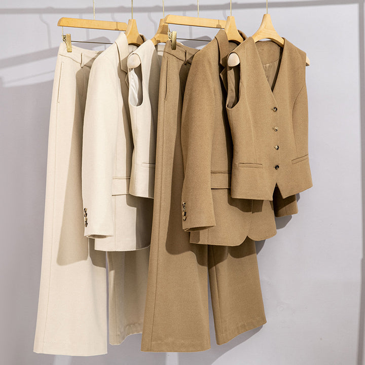 Damen Lang geschnittener Wollmix-Blazer mit Ein-Knopf-Verschluss und Pattentaschen Drune