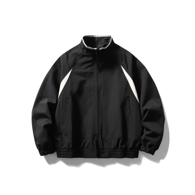 Unisex Boxy-Leichtblousonjacke im Tech-Cotton-Look mit Raglanärmeln, Reißverschluss und elastischem Saum Drune