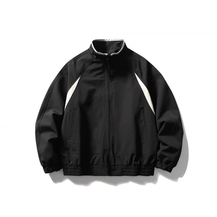 Unisex Boxy-Leichtblousonjacke im Tech-Cotton-Look mit Raglanärmeln, Reißverschluss und elastischem Saum Drune