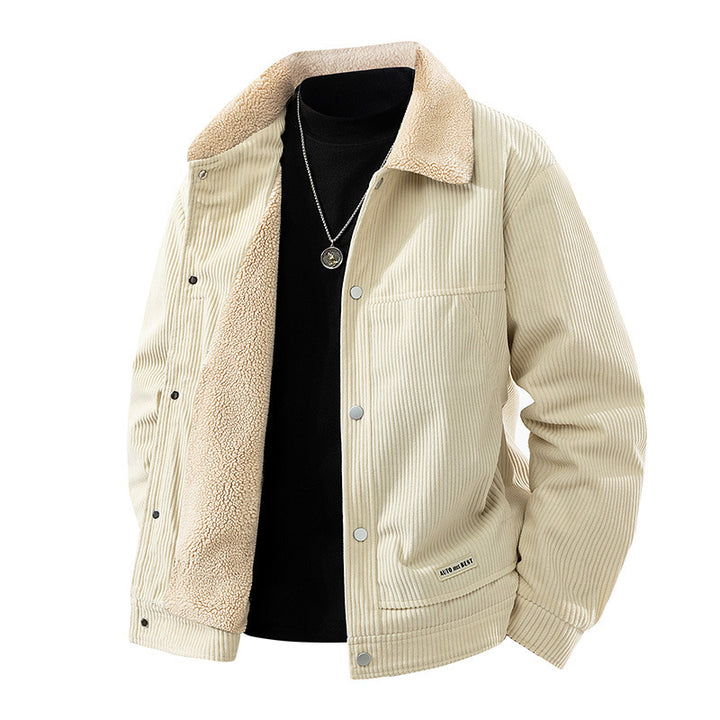Herren Warme Cordjacke Drune