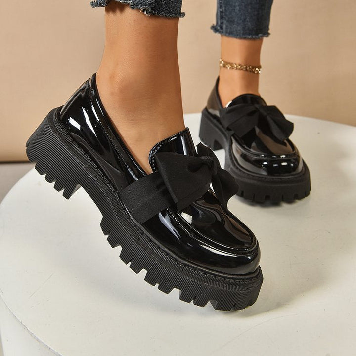 Damen Elegante Slipper mit dekorativer Schleifenverzierung und rutschfester Sohle Drune