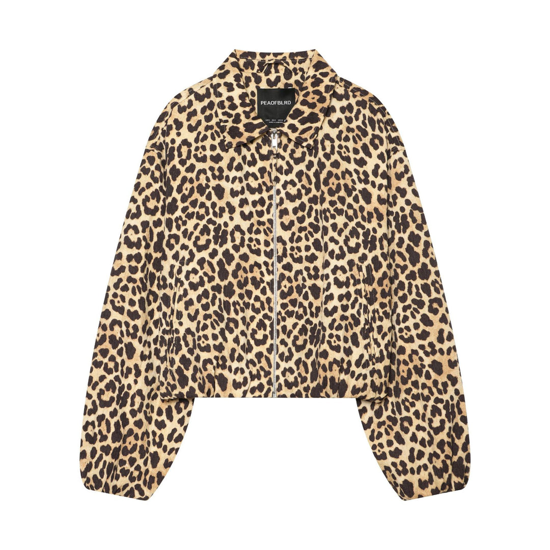 Damen 80+ Cropped Blousonjacke mit Hemdkragen, durchgehendem Reißverschluss und elastischem Saum Drune