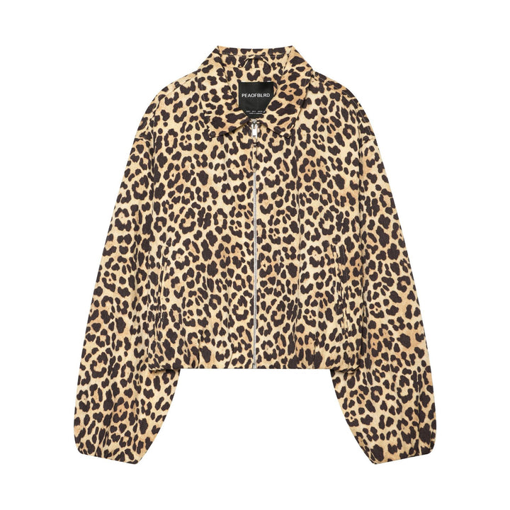 Damen 80+ Cropped Blousonjacke mit Hemdkragen, durchgehendem Reißverschluss und elastischem Saum Drune