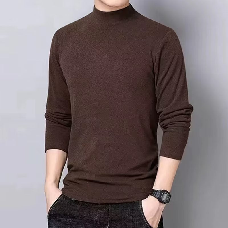 Herren Hochwertiges Langarmshirt mit Rollkragen Drune