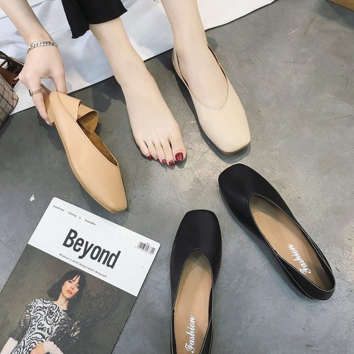 Damen Ballerinas mit zeitlosem V-Ausschnitt und flexibler Sohle Drune