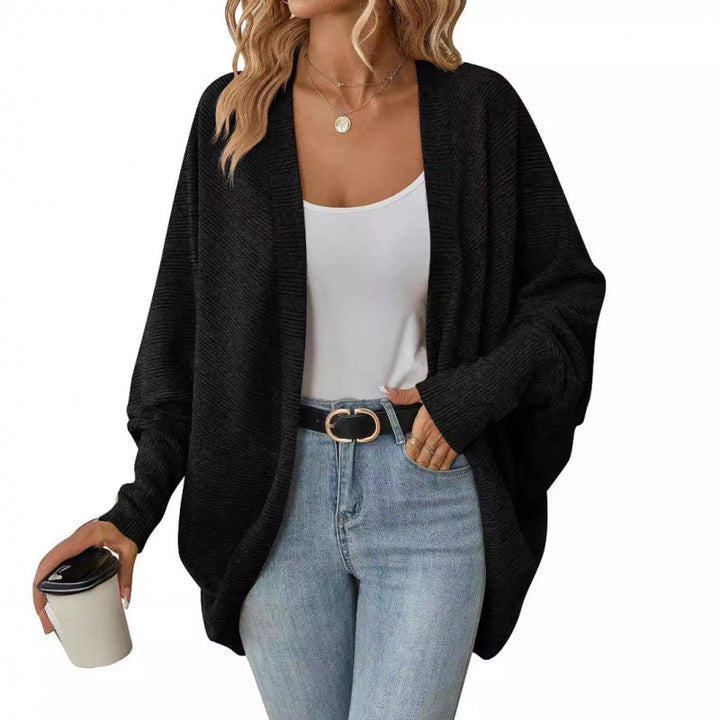 Damen lässige Strickjacke mit oversized Schnitt und lässigen Ärmeln Drune
