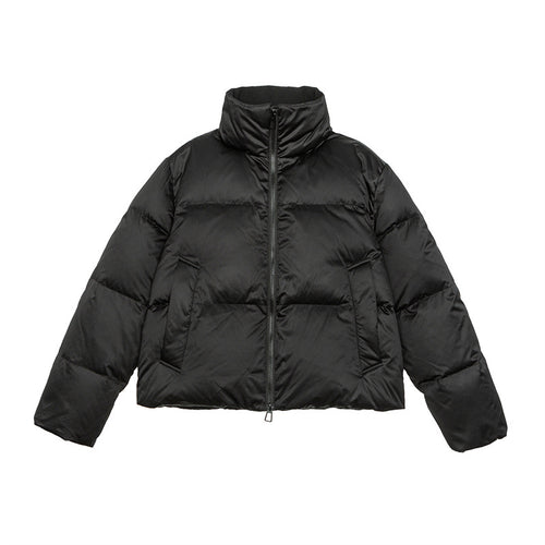Damen Kurz geschnittene leichte Thermo-Pufferjacke mit Stehkragen und Zwei-Wege-Reißverschluss Drune