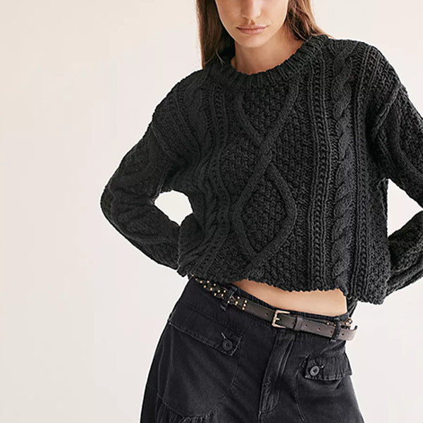 Damen gestrickter Pullover Drune