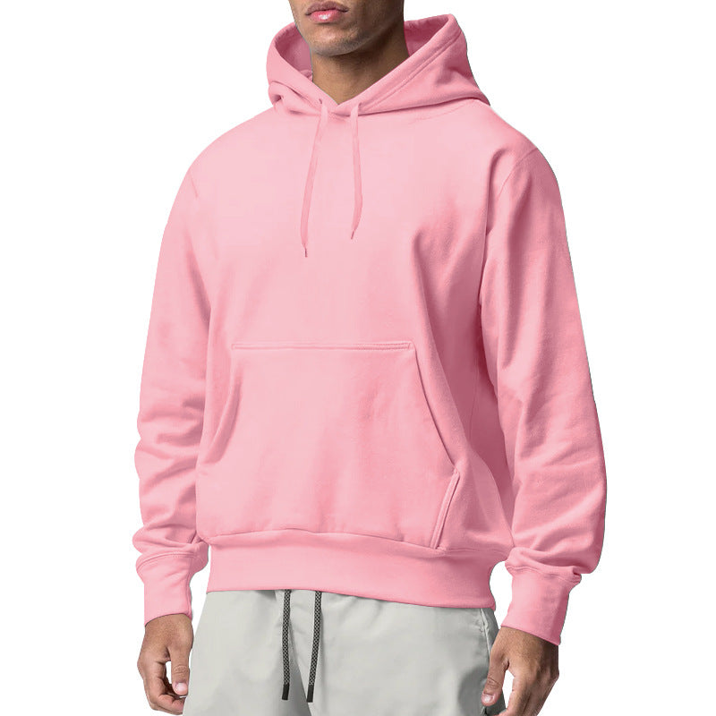Herren nan Kapuzenpullover mit Kängurutasche, Relaxed-Fit und gerippten Bündchen Drune