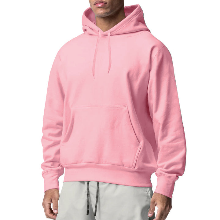 Herren nan Kapuzenpullover mit Kängurutasche, Relaxed-Fit und gerippten Bündchen Drune
