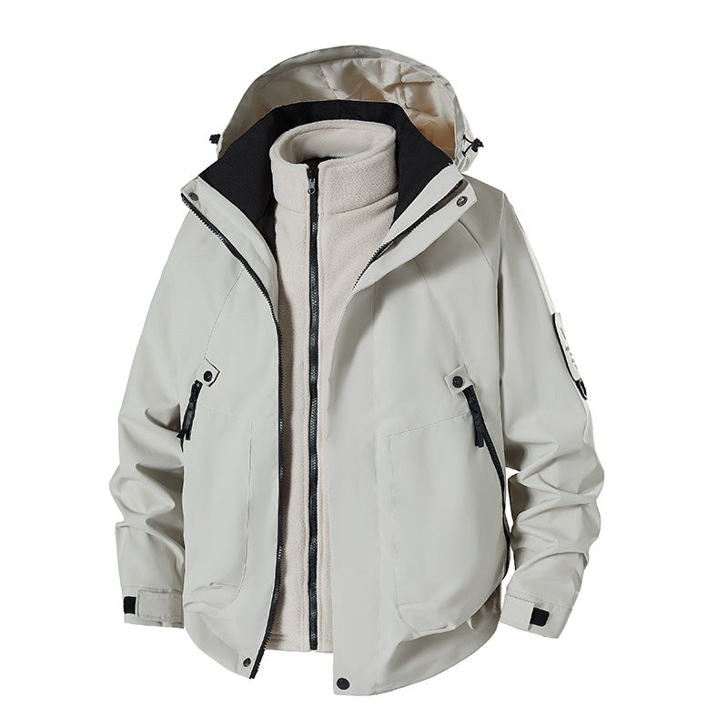 Herren wetterfeste Hardshell-Jacke mit herausnehmbarer Thermofleece-Weste Drune