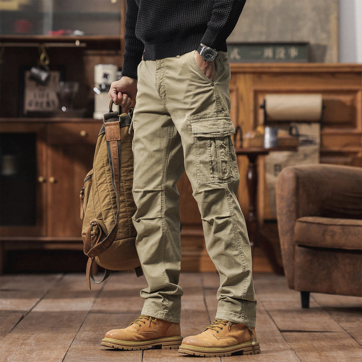 Herren Tapered Utility‑Cargo‑Hose mit Mehrfachtaschen und verstärkten Kniepartien Drune