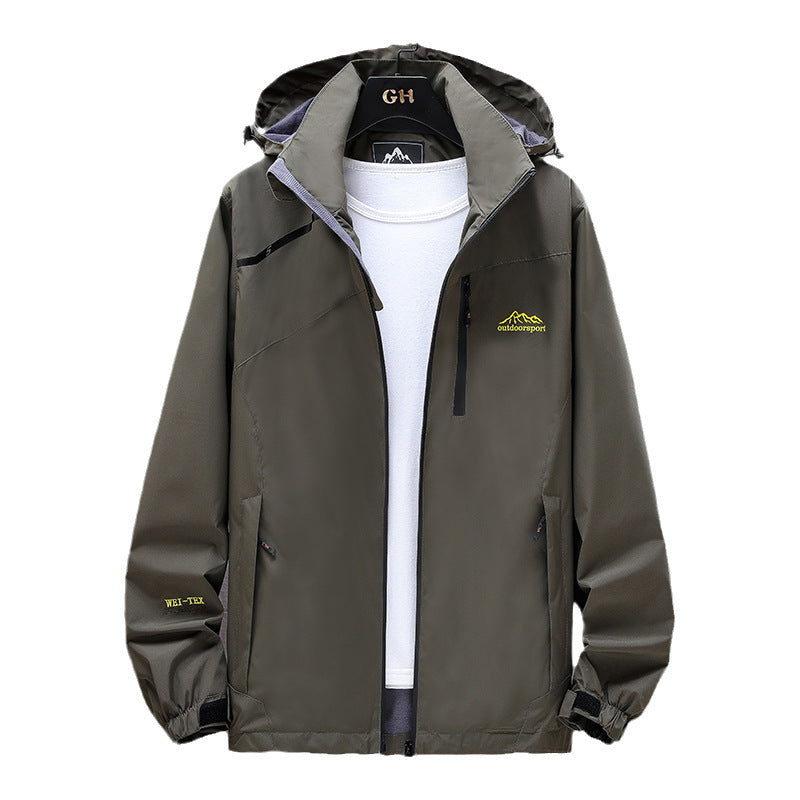 Damen Leichte Wasserabweisende Outdoorjacke mit Kapuze, Brustreißverschluss und verstellbaren Bündchen Drune