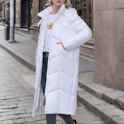 Drune | Damen Isolierte Lange Pufferjacke Relaxed Fit