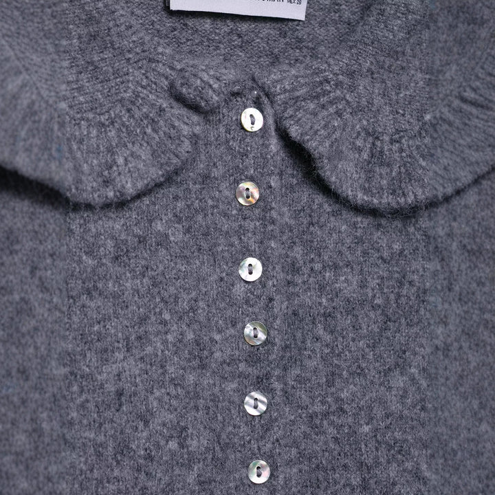 Damen Verspielte Strickjacke mit Rüschen Drune
