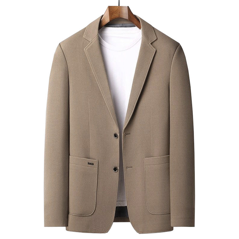 Herren Casual-Sakko mit unstrukturierter Silhouette, Waffelstruktur und aufgesetzten Taschen Drune
