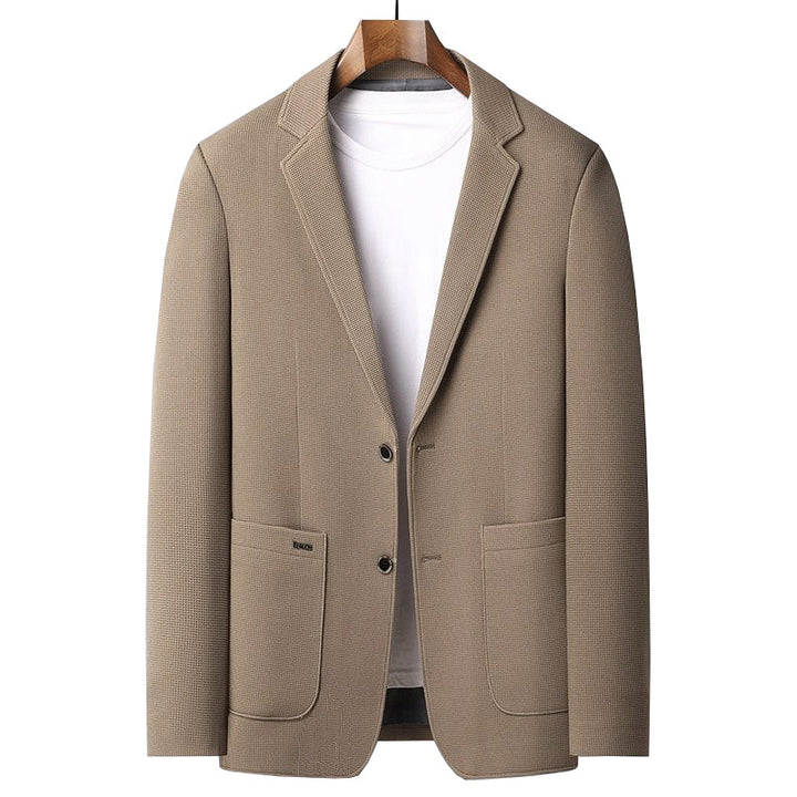 Herren Casual-Sakko mit unstrukturierter Silhouette, Waffelstruktur und aufgesetzten Taschen Drune