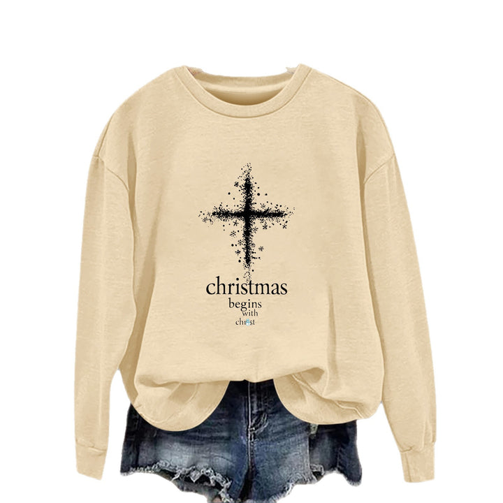 Damen Sweatshirt mit christlichem Motiv und weichem Innenfutter Drune