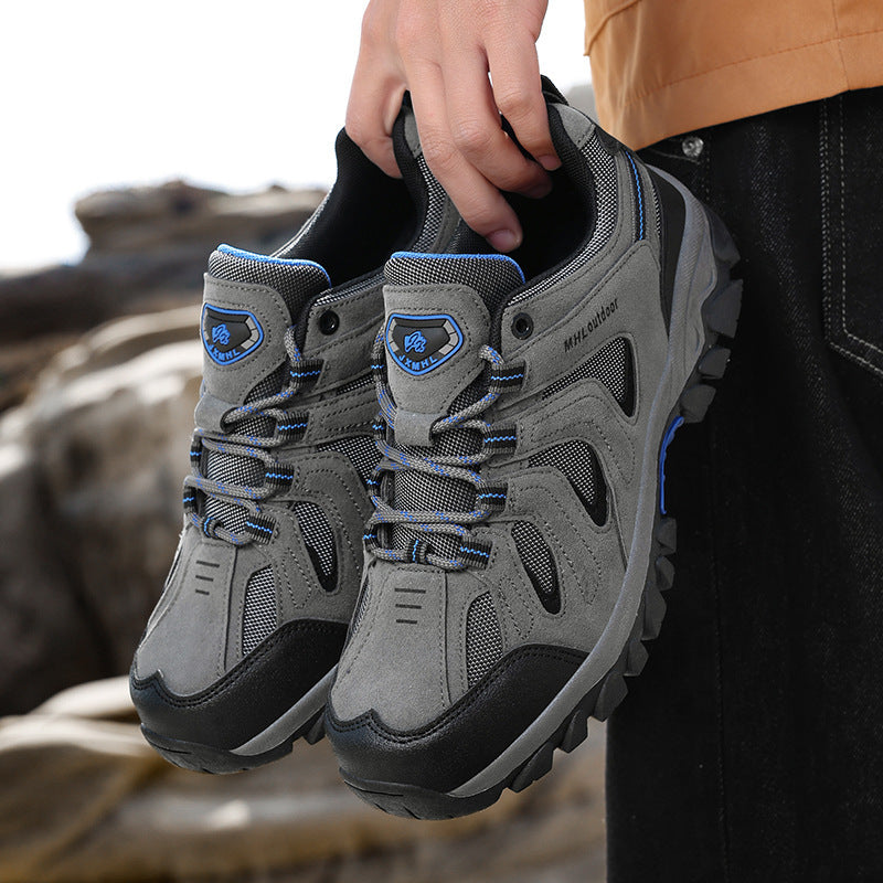 Herren nan urbaner Outdoor-Utility-Schnürschuh mit verstärkter Schutzkappe, atmungsaktiven Mesh-Einsätzen und griffiger Profilsohle Drune