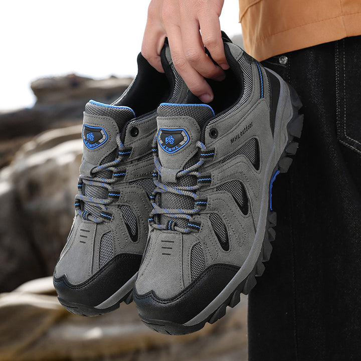 Herren nan urbaner Outdoor-Utility-Schnürschuh mit verstärkter Schutzkappe, atmungsaktiven Mesh-Einsätzen und griffiger Profilsohle Drune