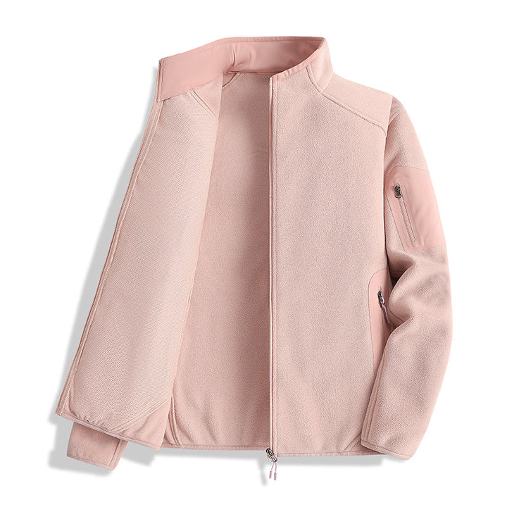 Herren Fleecejacke mit Stehkragen und Softshell-Einsätzen Drune