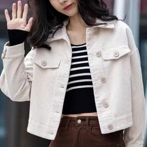 Damen Kordjacke mit modernen Details Drune