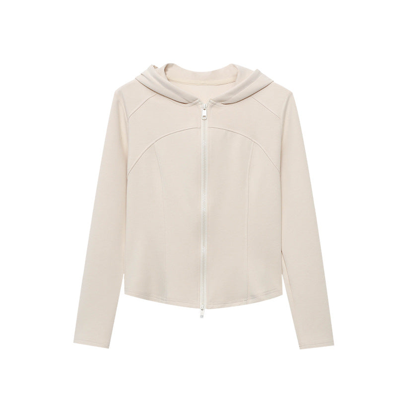 Damen lässige Kapuzenjacke mit praktischen Taschen und sportlichem Schnitt Drune
