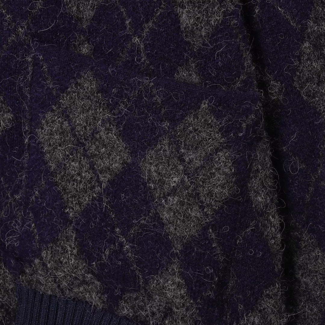 Damen modische Karojacke mit hohem Kragen und Reißverschluss Drune