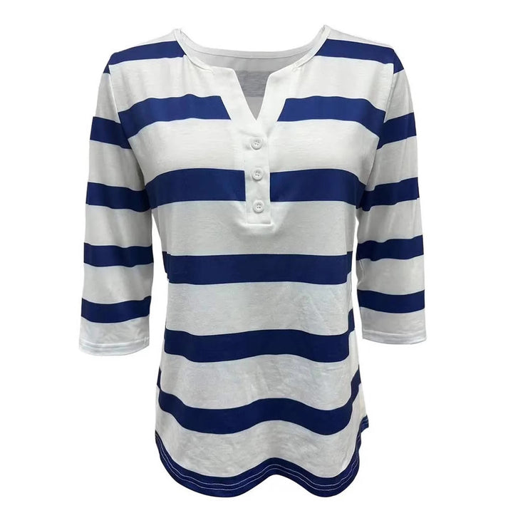 Damen Langarmshirt mit maritimem Streifenmuster Drune