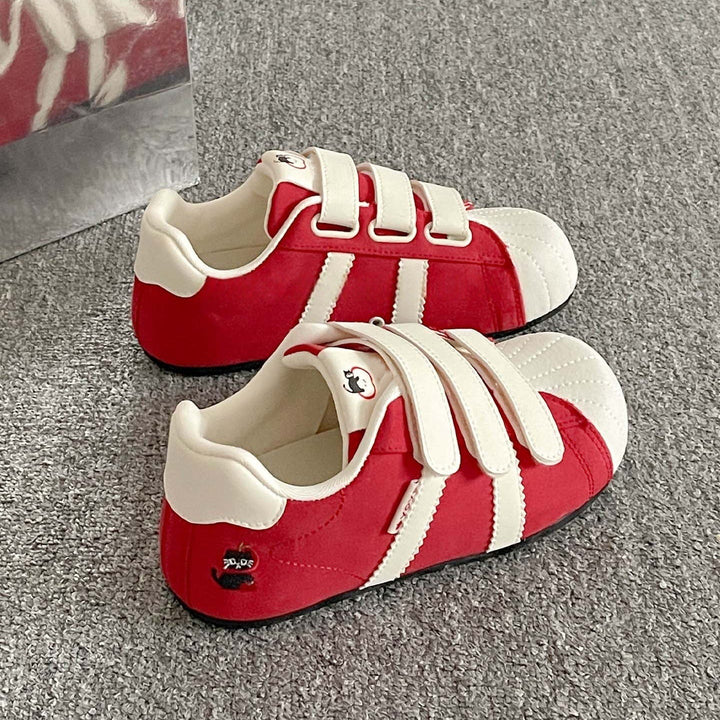 Damen Sneakers mit Velcro-Verschluss und lustigem Tierdesign Drune