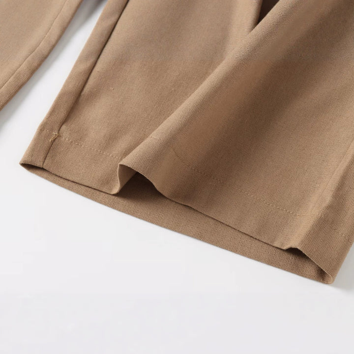 Damen Weite Culotte-Hose mit elastischem Bund und geradem Bein Drune