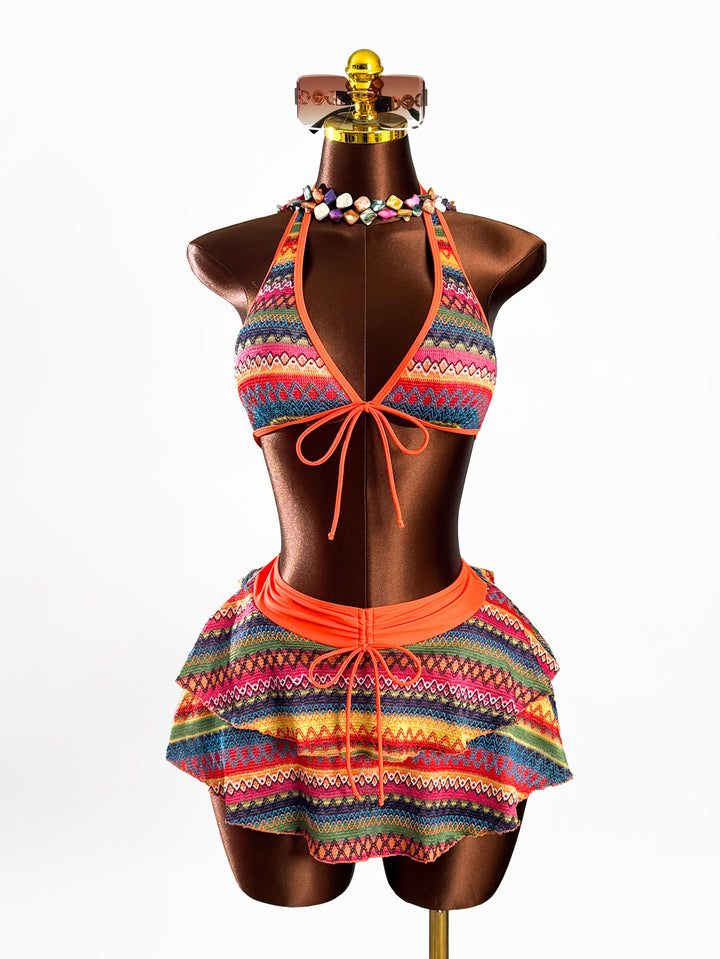 Damen Bikini mit trendigem Allover-Muster Drune