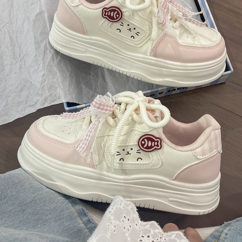 Damen Platform Sneakers mit verspielten Tiermotiven und bequemer Sohle Drune