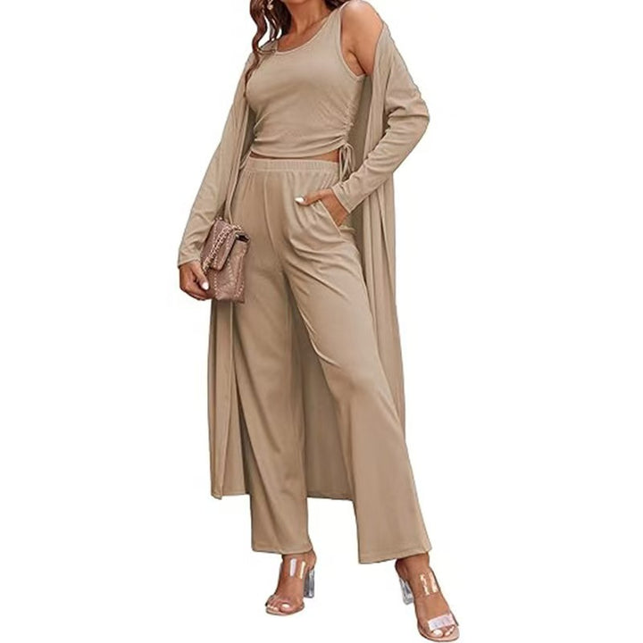 Damen elegantes und lässiges Zweiteiler-Set Drune