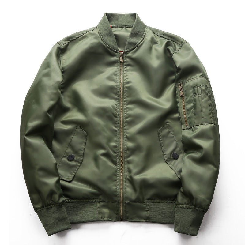 Herren nan klassische Bomberjacke aus wasserabweisendem Nylon mit gerippten Bündchen und Ärmeltasche Drune