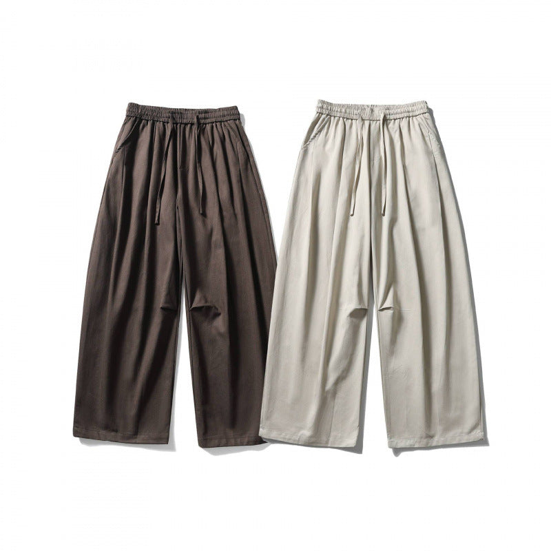 [Unisex] Weite Leinenmix-Hose mit elastischem Bund und Tunnelzug Drune