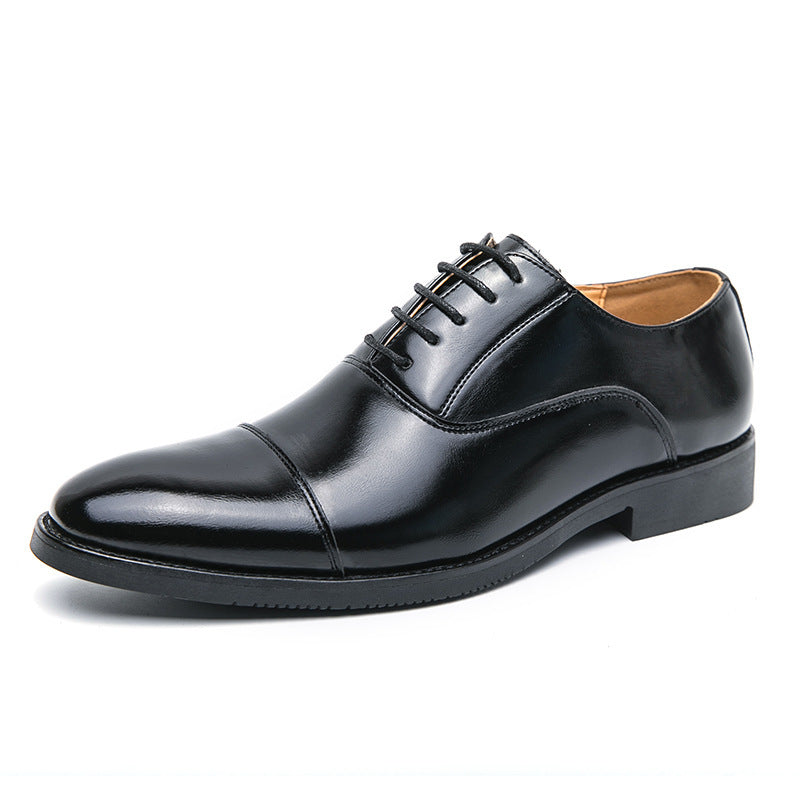 Herren klassische Oxford-Lederhalbschuhe mit Kappnaht, gepolstertem Lederfutter und rutschfester Gummisohle Drune