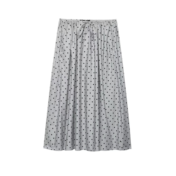 Damen Midirock mit elastischem Bund, Plissee‑Optik und Polka‑Dot‑Muster Drune