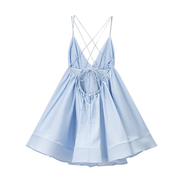 Damen Maxikleid mit geflochtenem Rückenausschnitt Drune