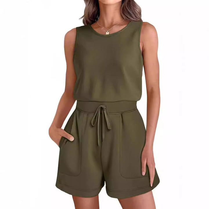 Damen Freizeit Overall mit modischen Taschen Drune