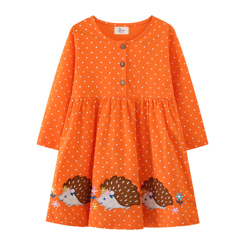Kleines Mädchen Langarmkleid Drune
