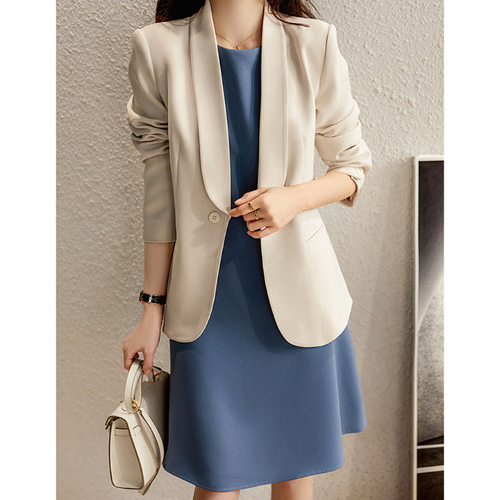 Damen Figurnaht-taillierter Blazer mit Schalkragen und formgebender Innenverarbeitung Drune