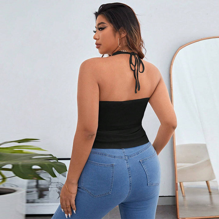 Damen V-Ausschnitt Tanktop mit asymmetrischem Saum und Raffungen Drune